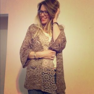 Open front light weight sweater